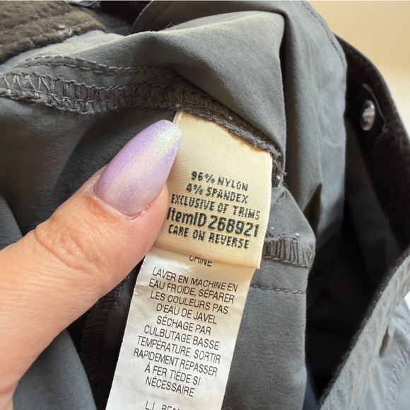 LL Bean Trek Trail Shorts Gray Womens Mid Rise Bermuda Hiking Camping size 10 - Picture 9 of 12